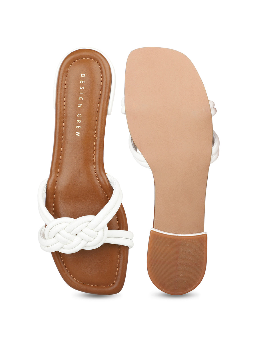 Knotted Bow Slide Sandal