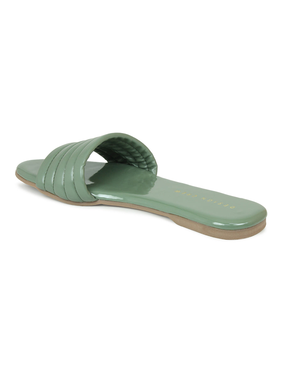 Casual Slide Green Sandal | Design Crew