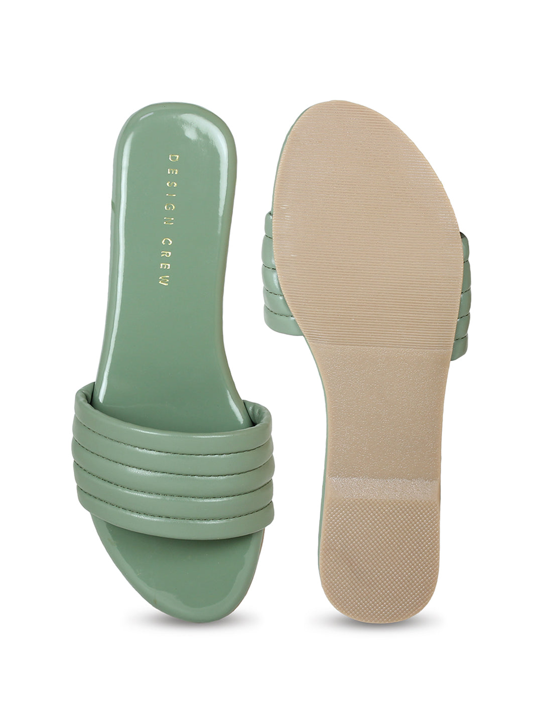 Casual Slide Green Sandal | Design Crew
