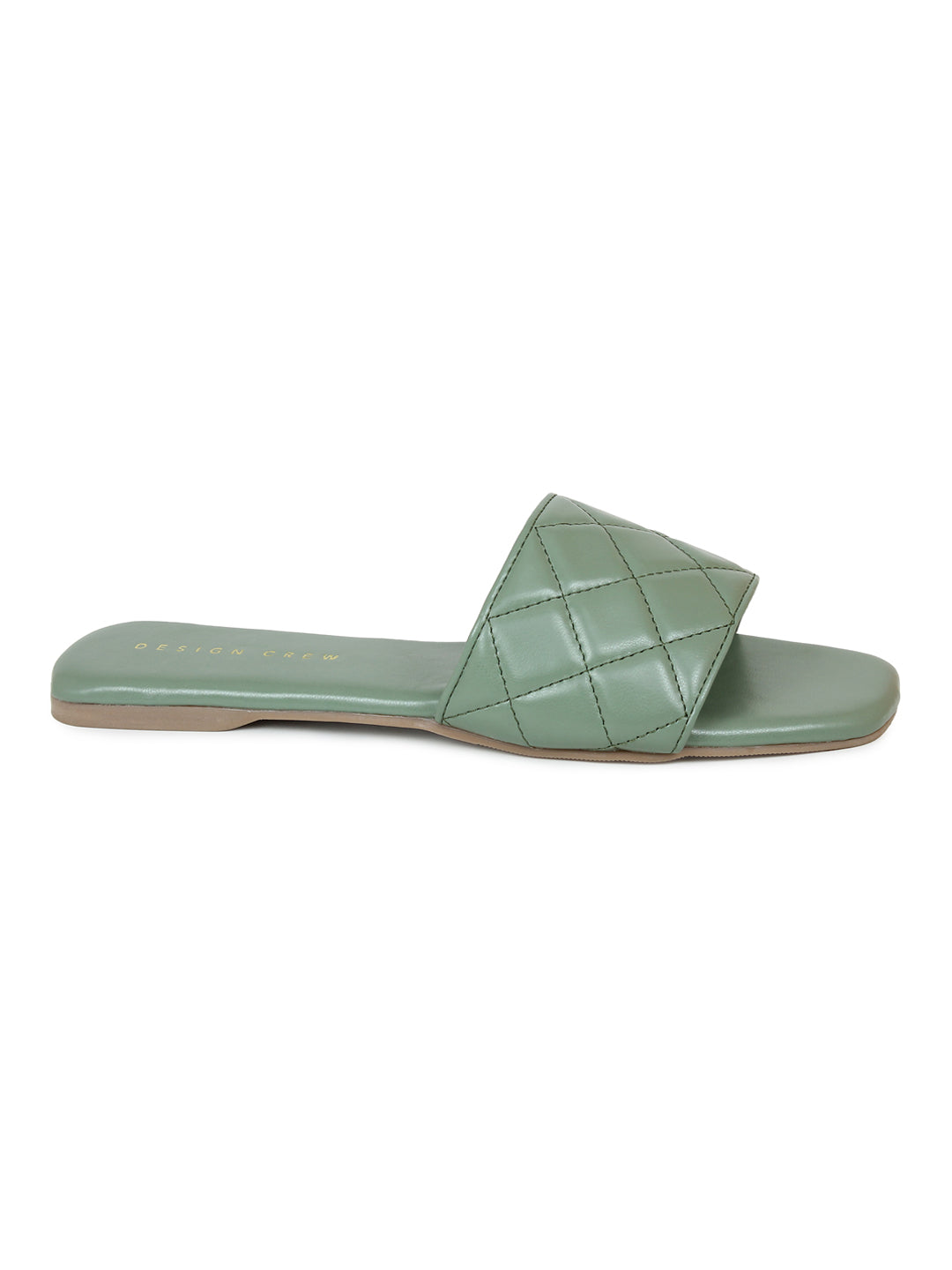 Casual Green Slide Sandals | Design Crew
