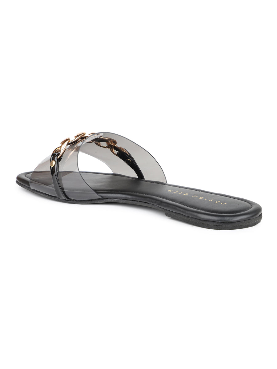 Transparent Slide With Chain Detail