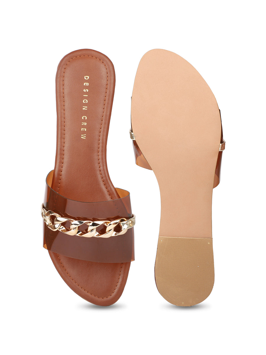 Transparent Slide With Chain Detail