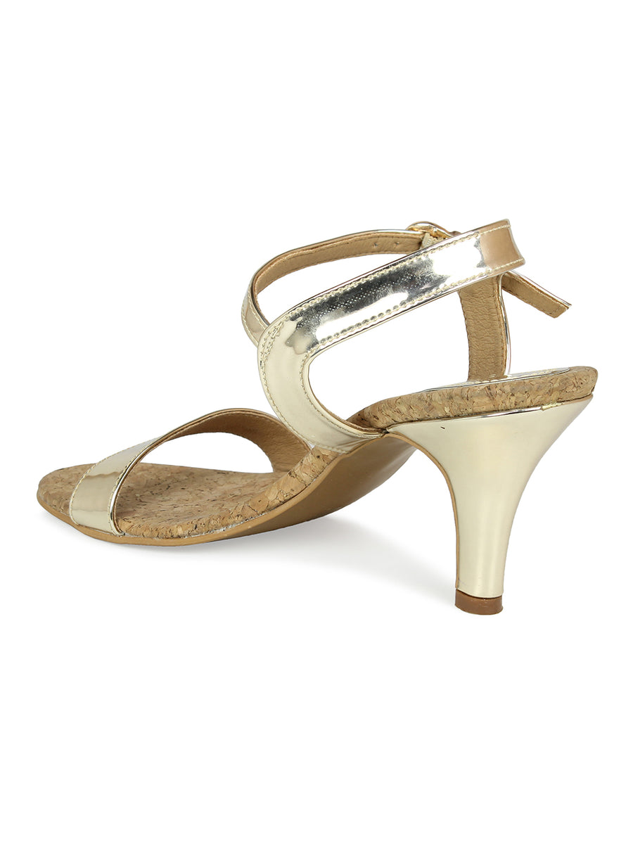 Ankle Strap Metallic Sandal | Designcrew