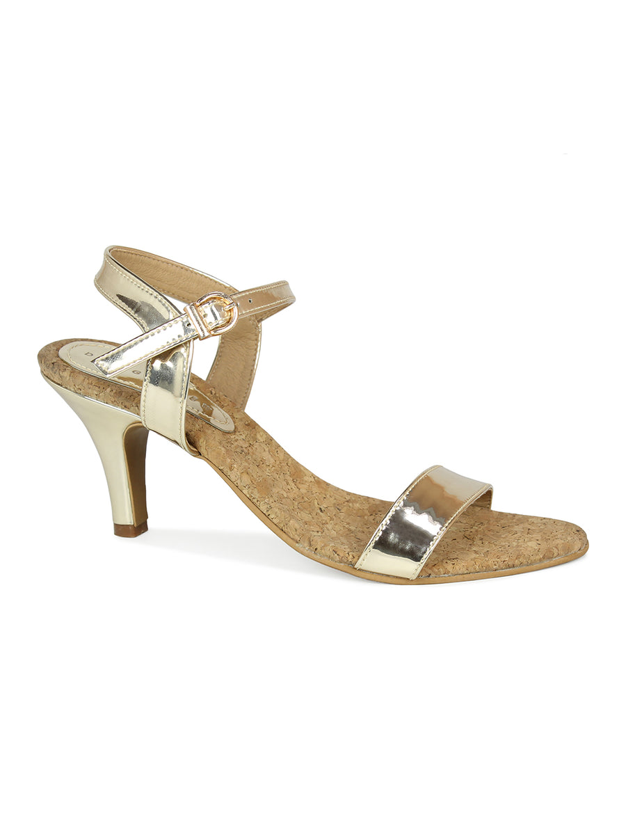 Ankle Strap Metallic Sandal | Designcrew