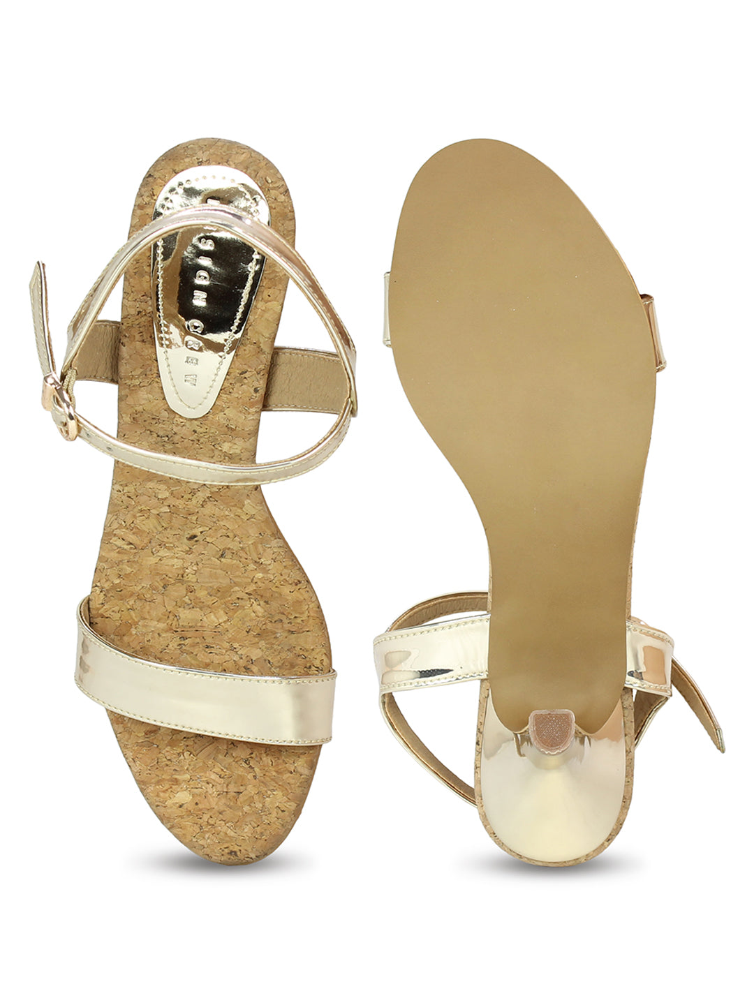 Ankle Strap Metallic Sandal | Designcrew