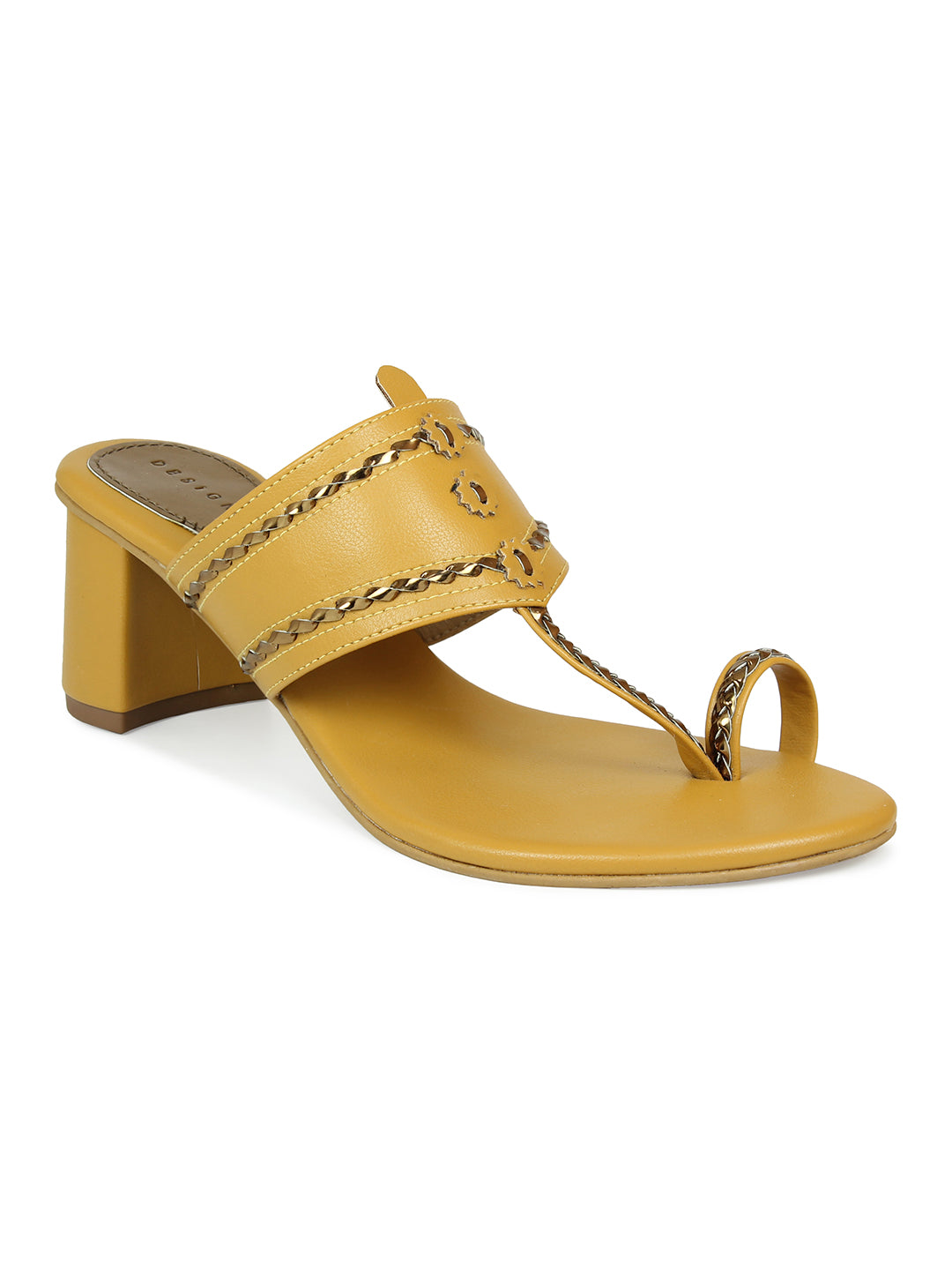 Classic Kolapuri Inspired Yellow Design | Design Crew