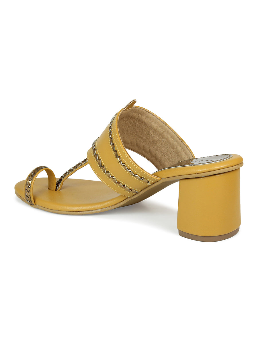 Classic Kolapuri Inspired Yellow Design | Design Crew