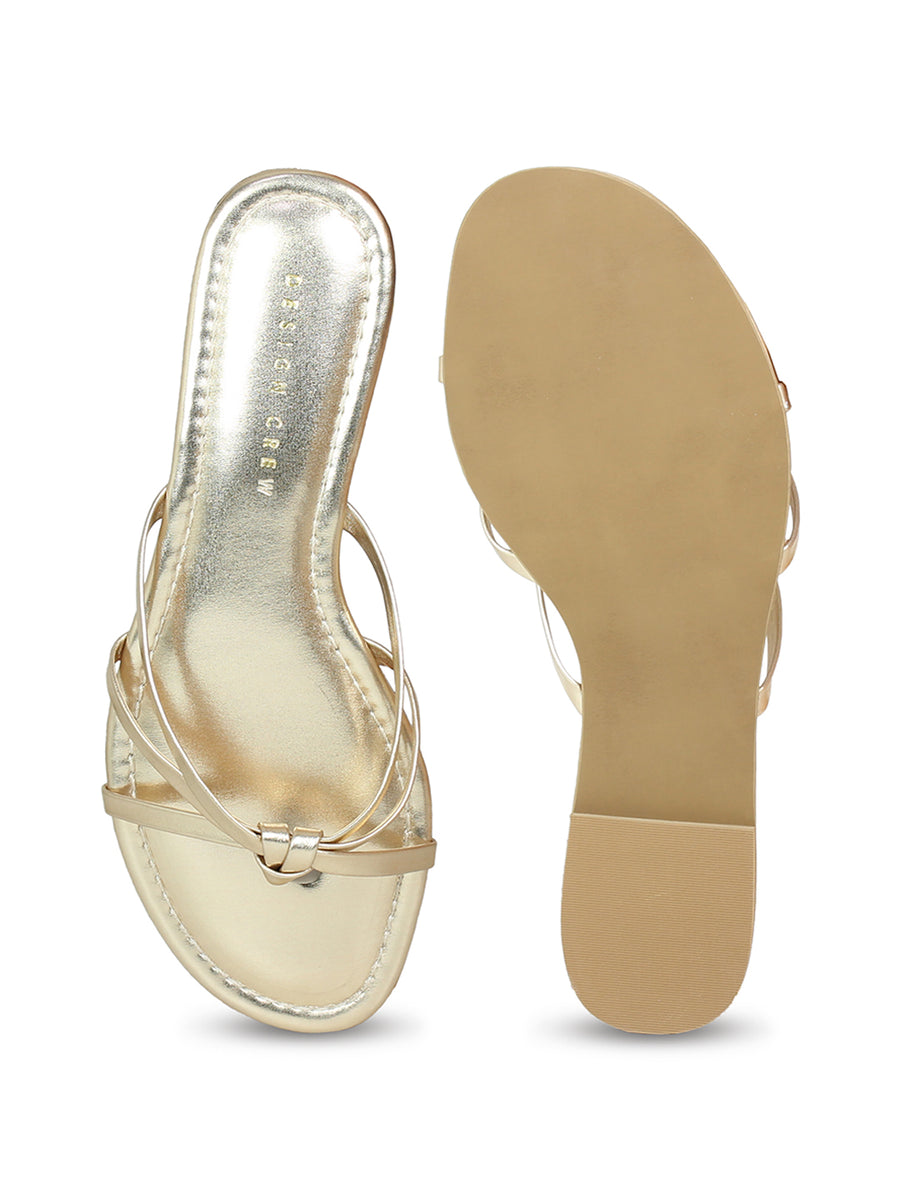 Strappy Knotted Slides