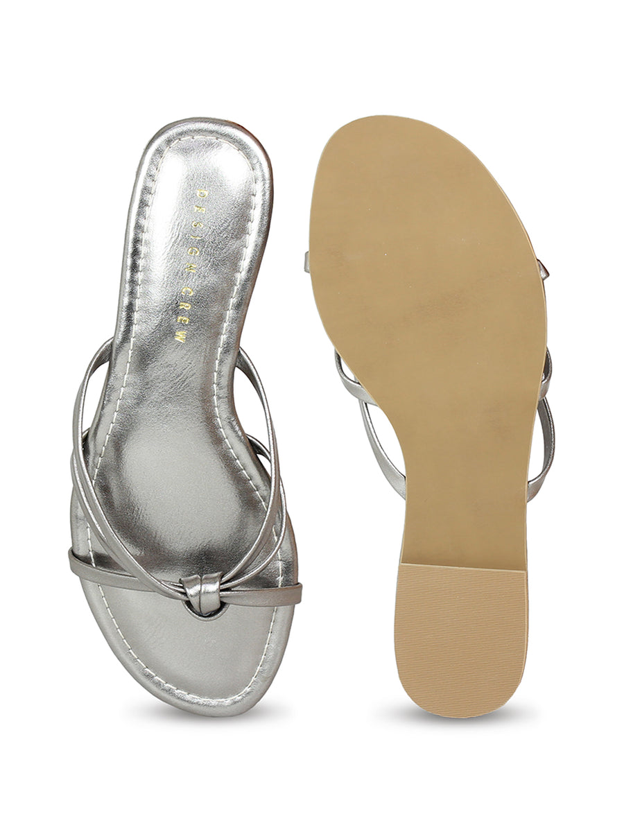 Strappy Knotted Slides