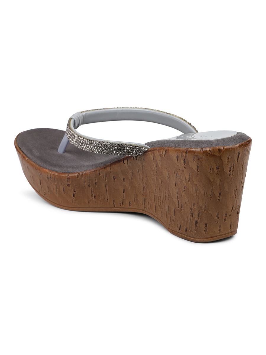 Glittery Jeweled Thong Sandal
