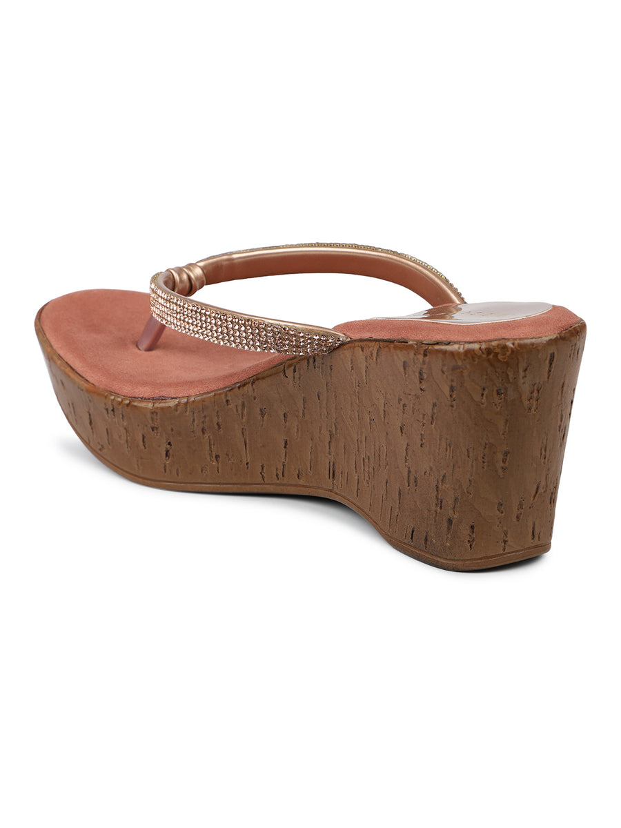 Glittery Jeweled Thong Sandal