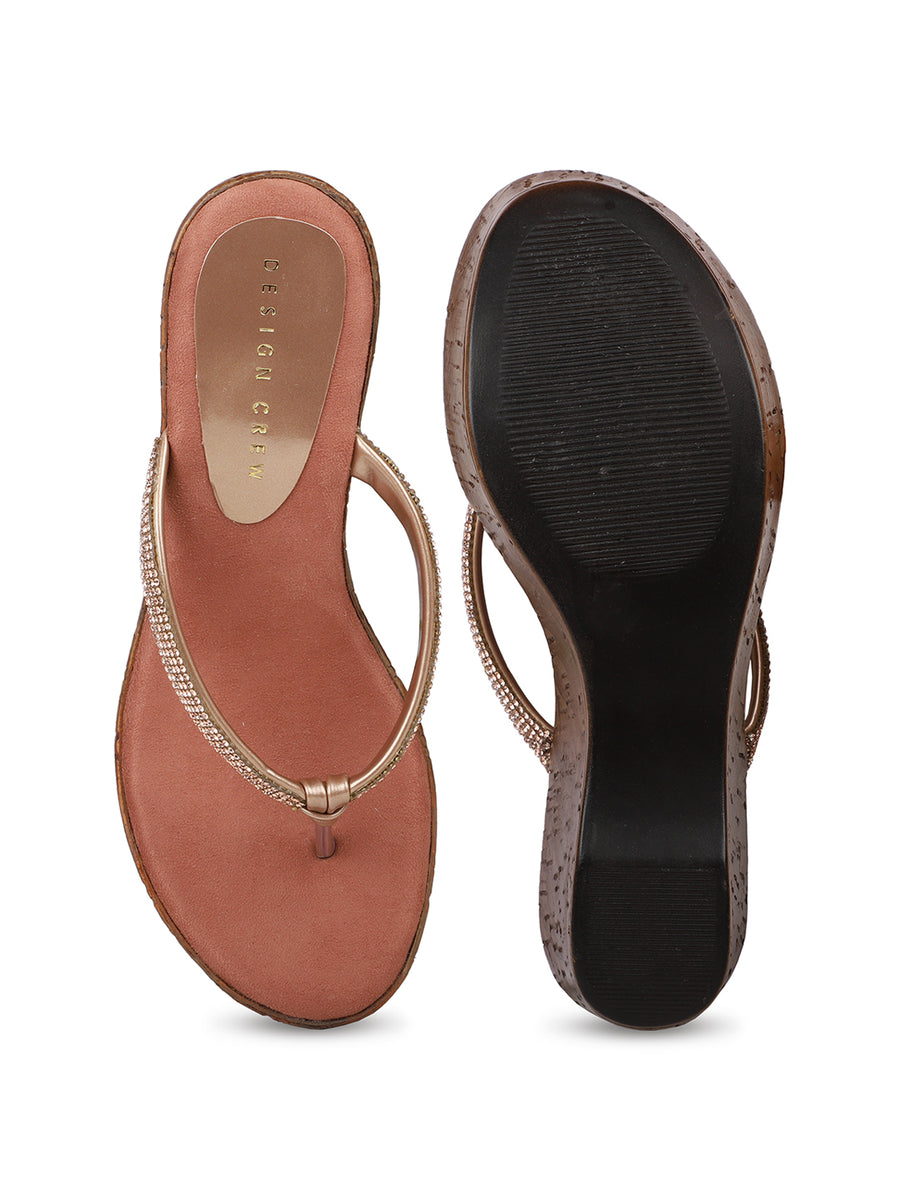 Glittery Jeweled Thong Sandal