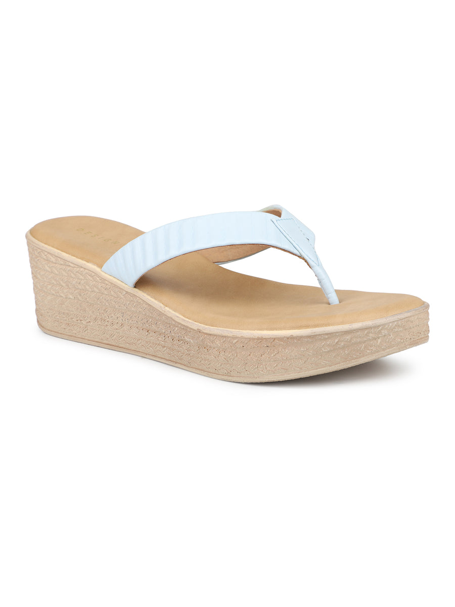Ruched Thong Platform Sandal