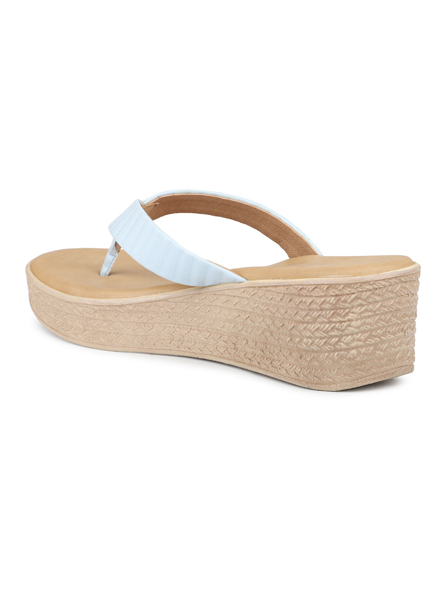 Ruched Thong Platform Sandal