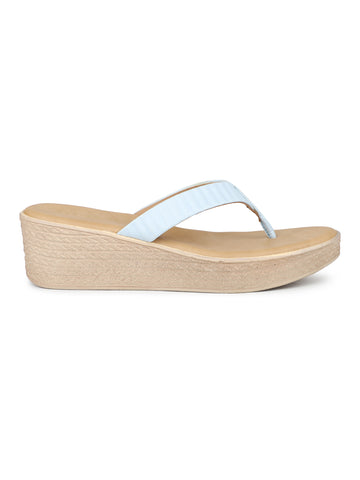 Ruched Thong Platform Sandal