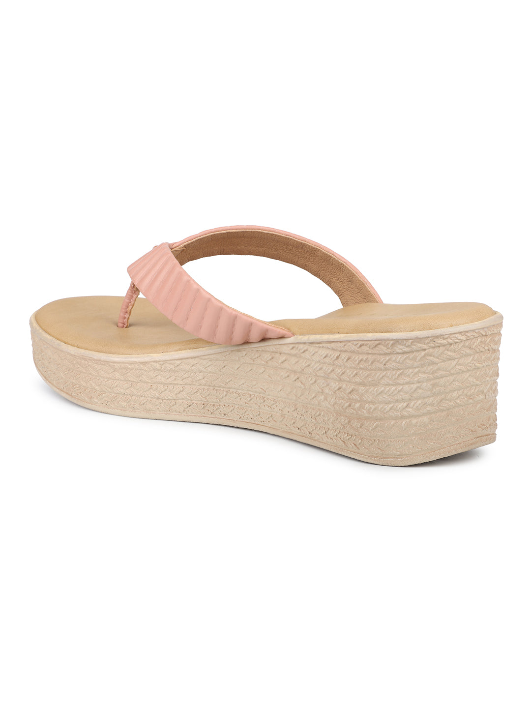 Ruched Thong Platform Sandal