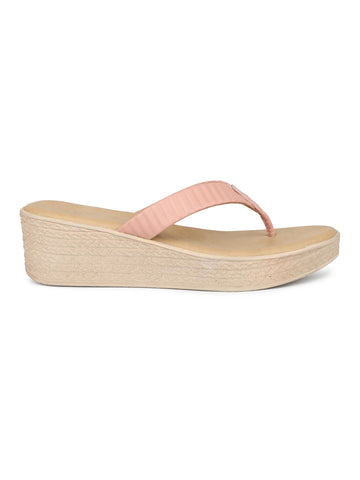 Ruched Thong Platform Sandal