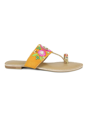 Embroidered Thong Sandal