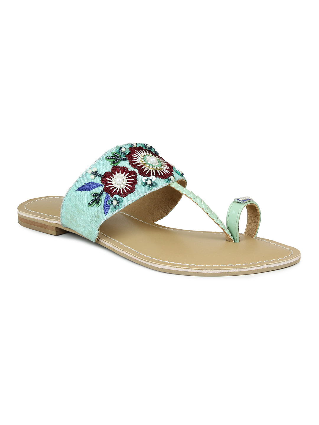Embroidered Thong Sandal