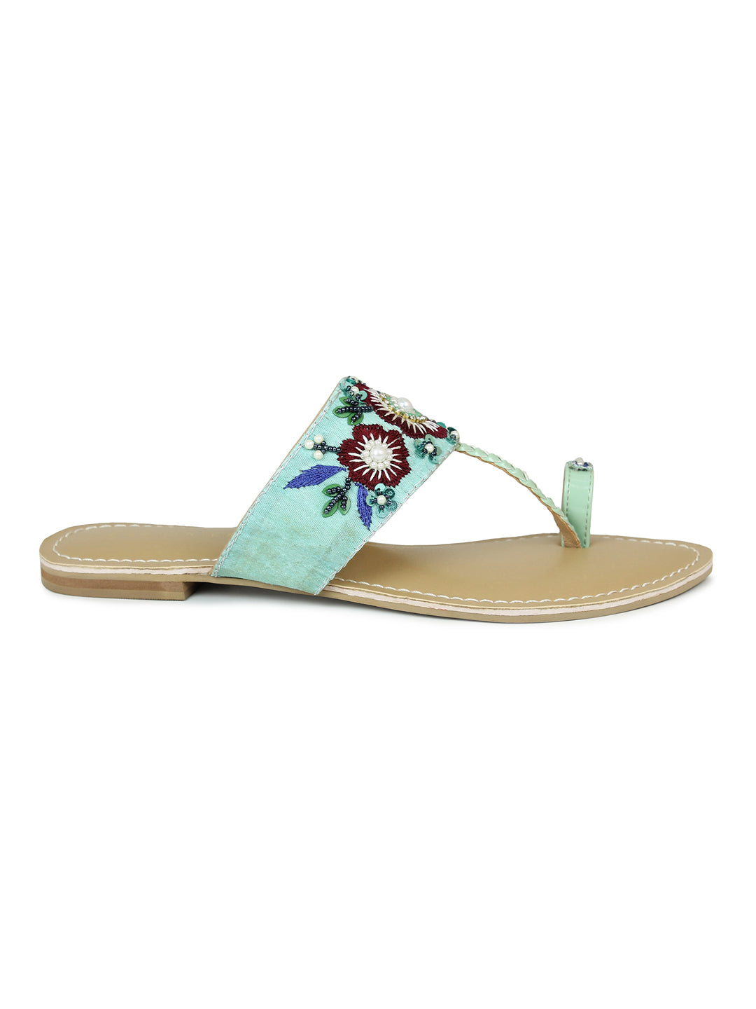 Embroidered Thong Sandal