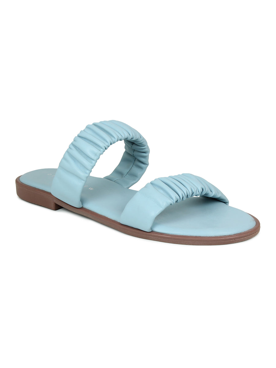 Ruched Slide Sandals