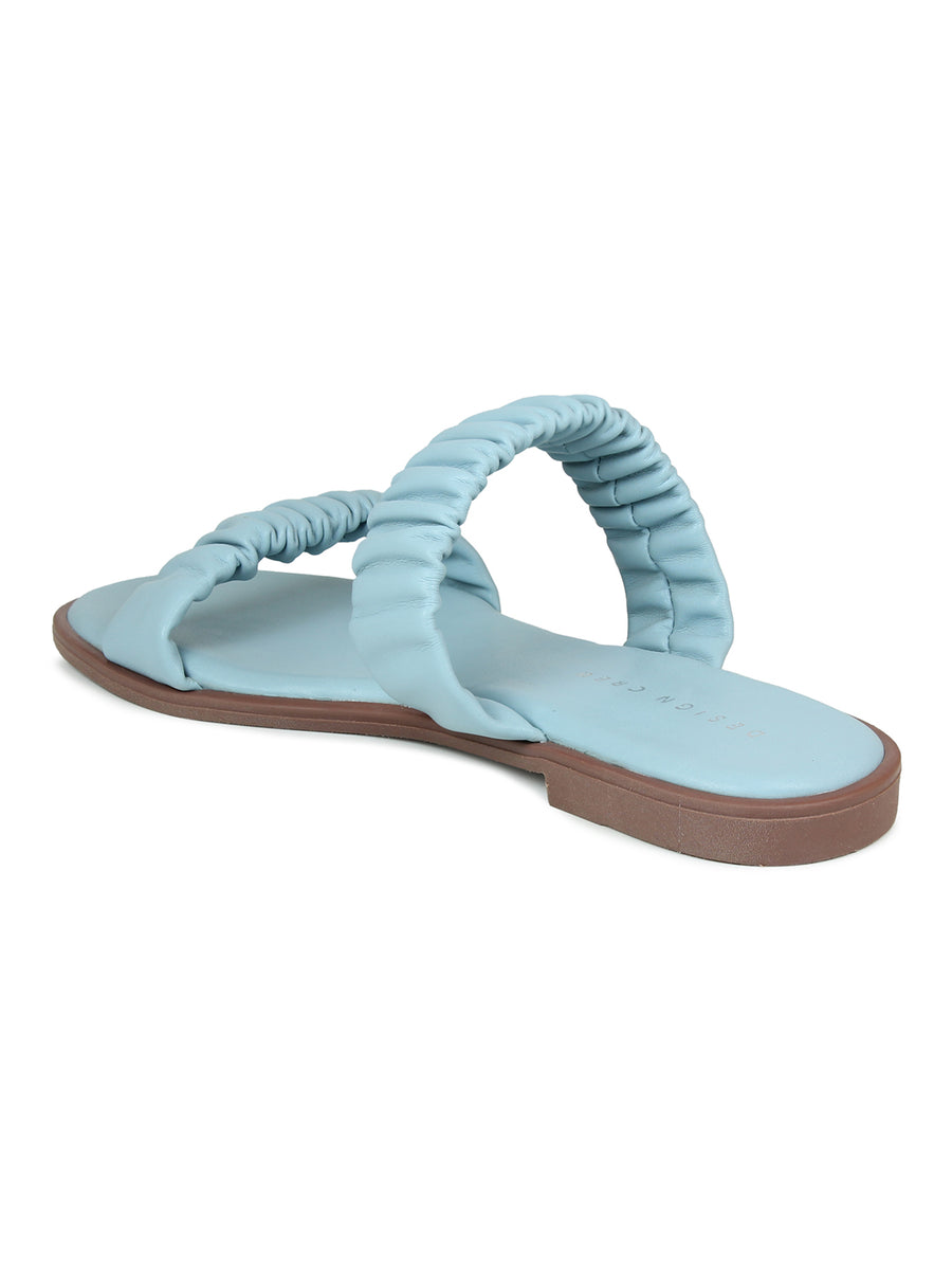 Ruched Slide Sandals