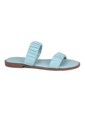 Ruched Slide Sandals