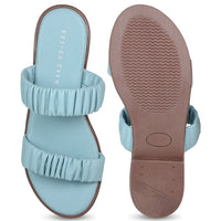 Ruched Slide Sandals
