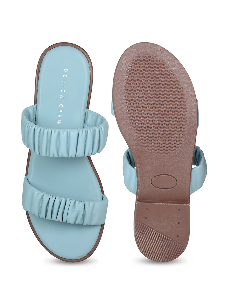 Ruched Slide Sandals