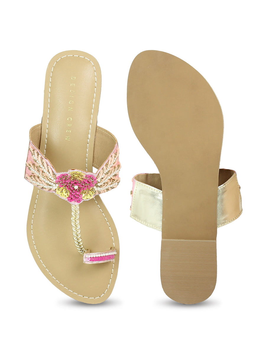 Embroidered Thong Sandal