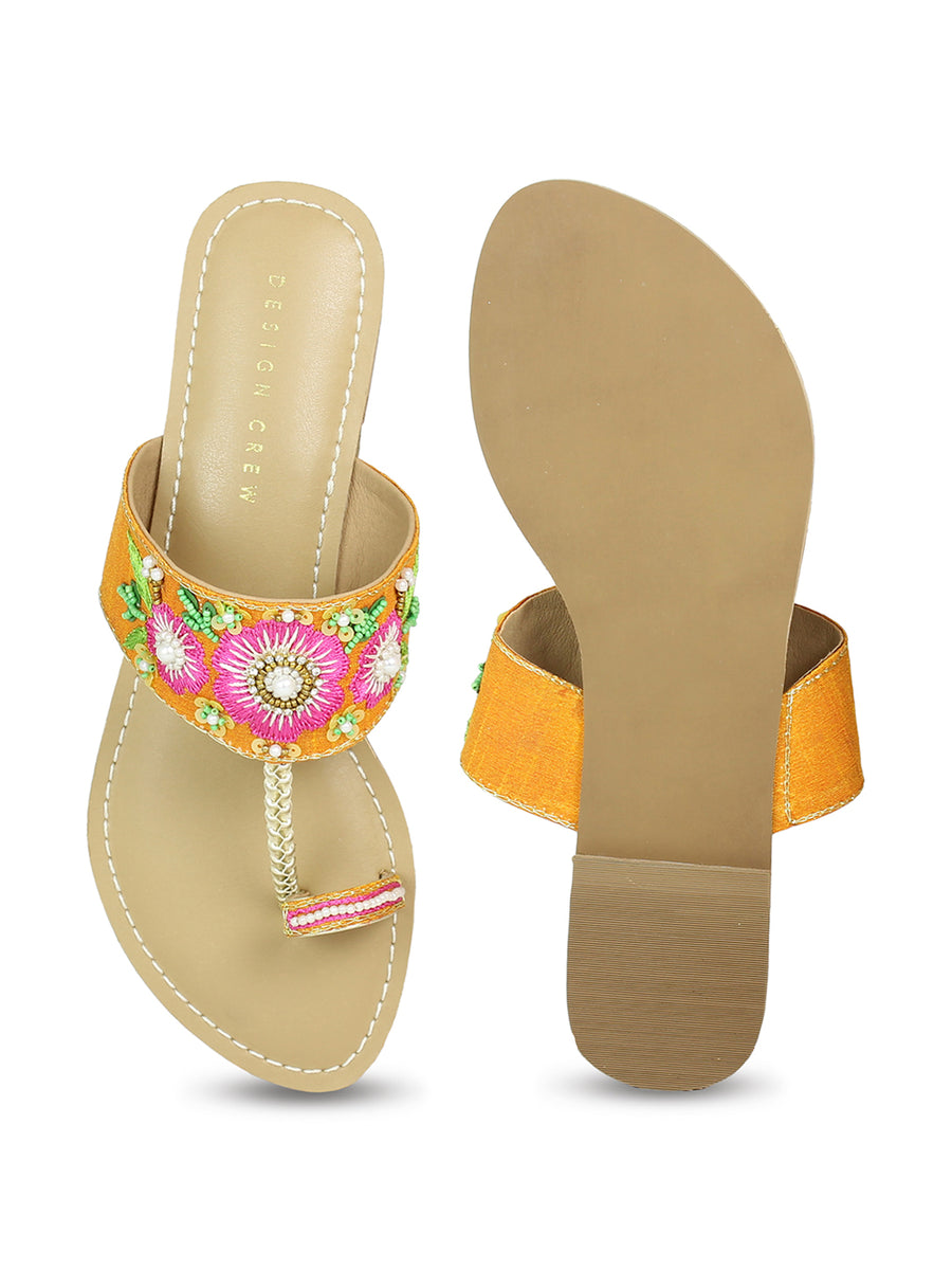 Embroidered Thong Sandal