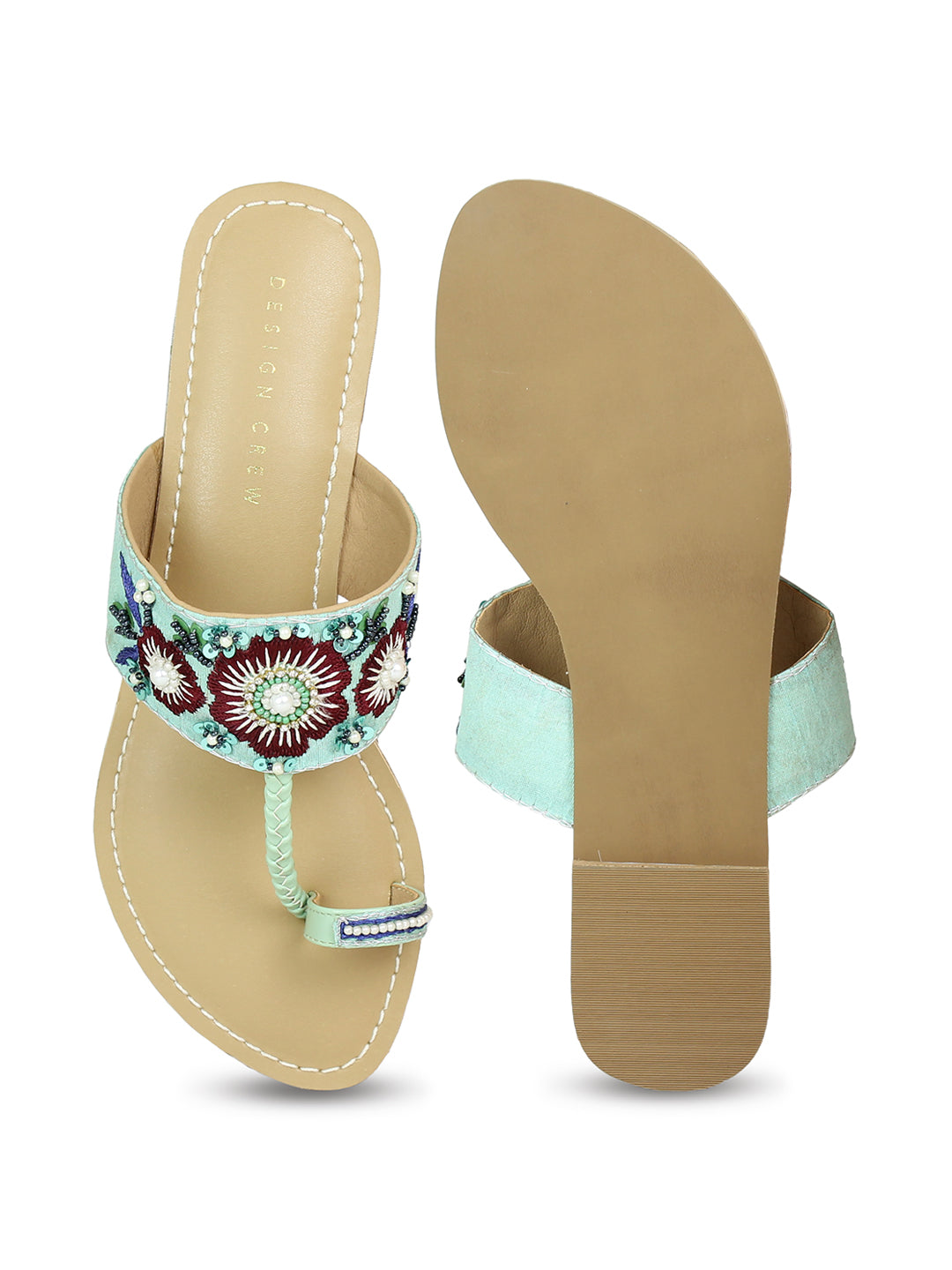 Embroidered Thong Sandal