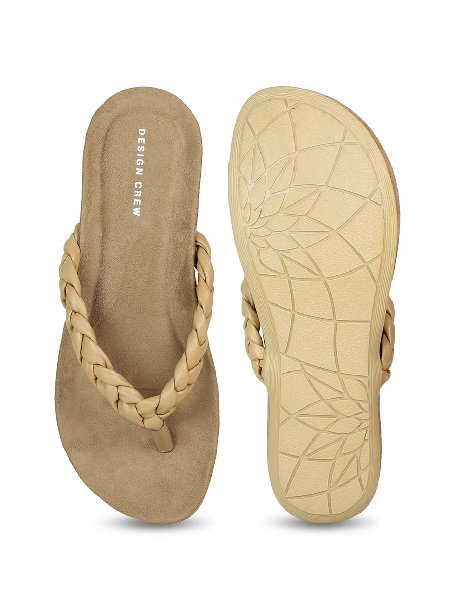 Soft Braided V Strap Sandal