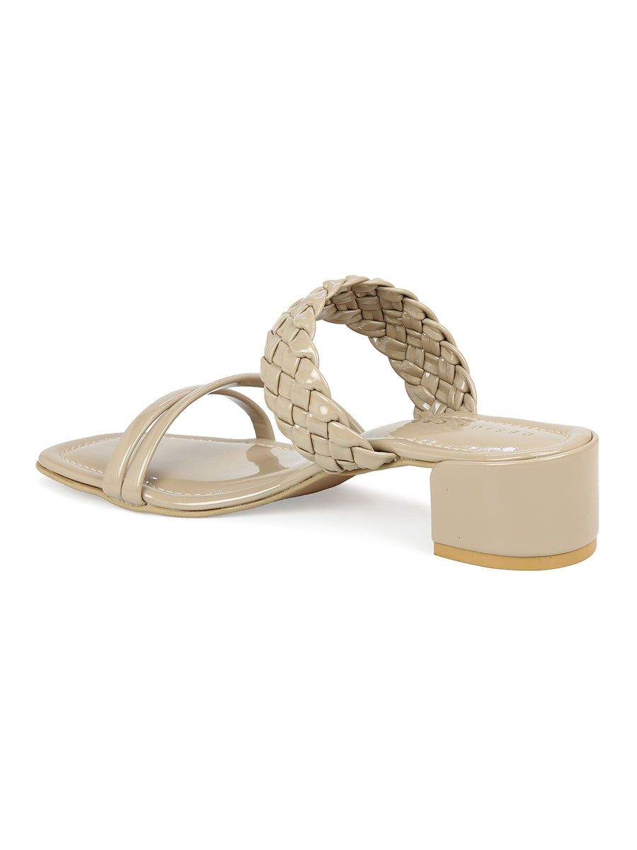 Braided Block Heel Slide Sandal | Design Crew