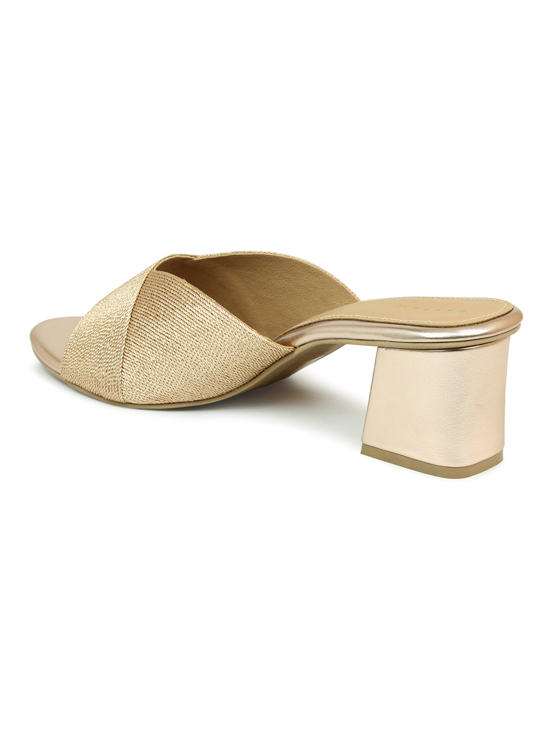Metallic Braided Slide Sandal