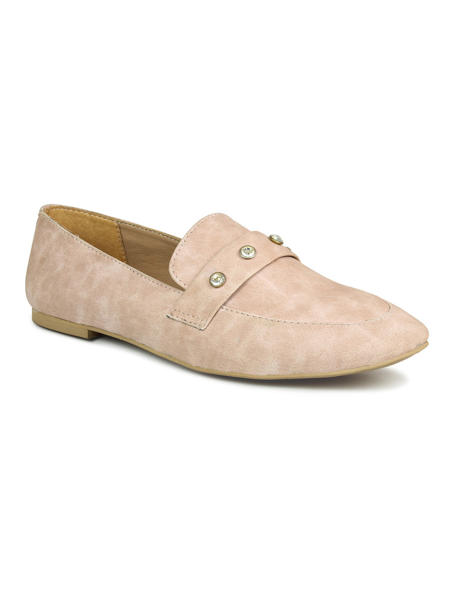Classic Diamond Studded Pointed Loafer