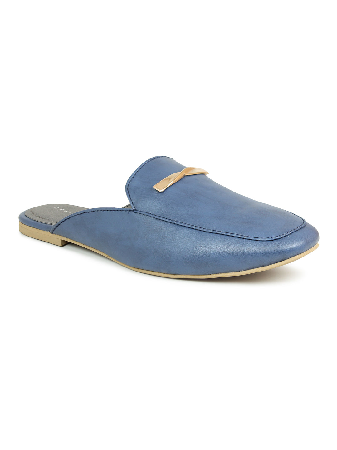 Mules With Twisted Saddle Trim