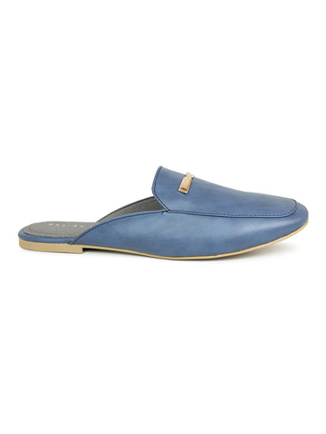 Mules With Twisted Saddle Trim