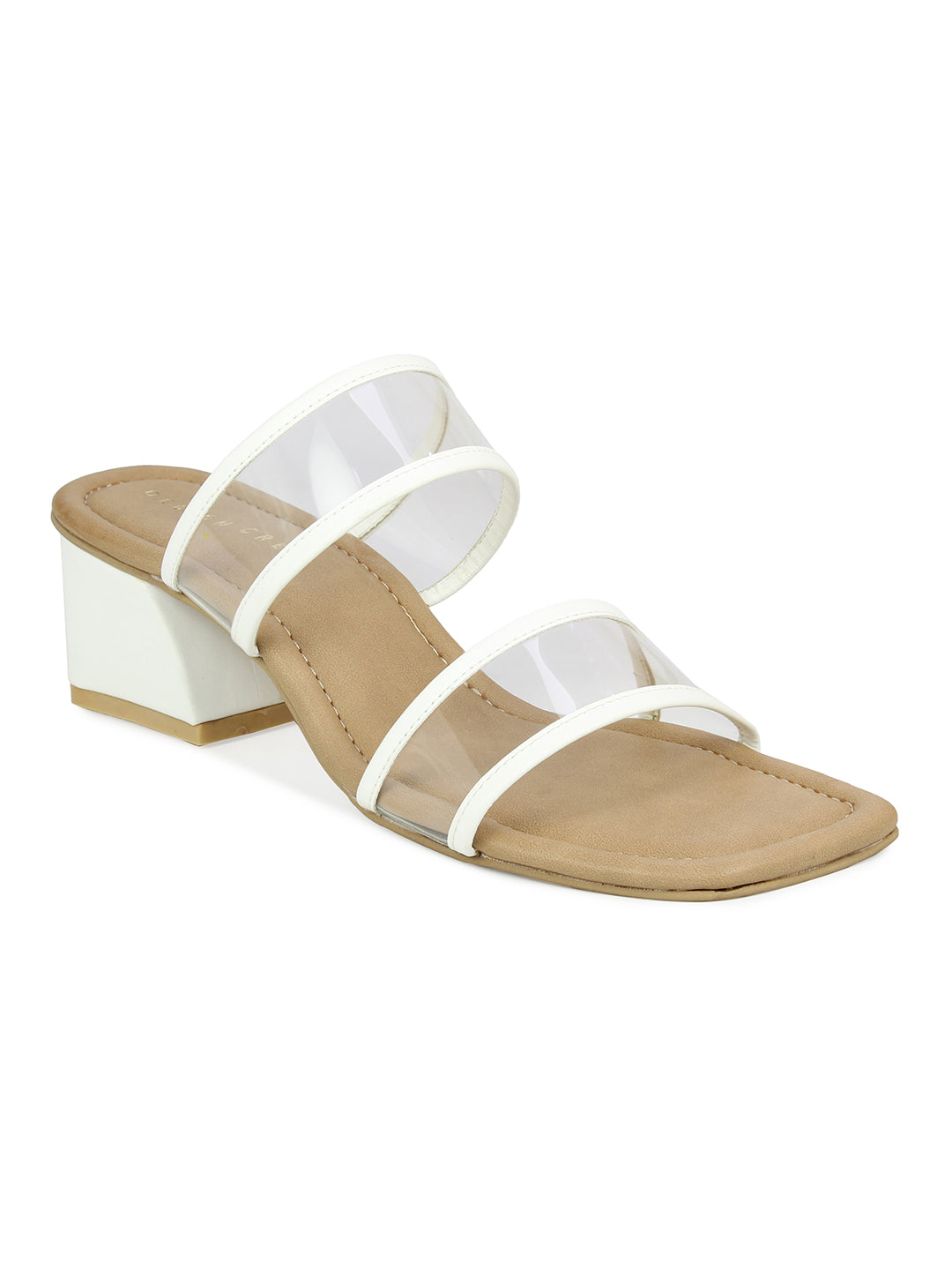 Translucent Vamp Straps  Minimalist Slide Sandal