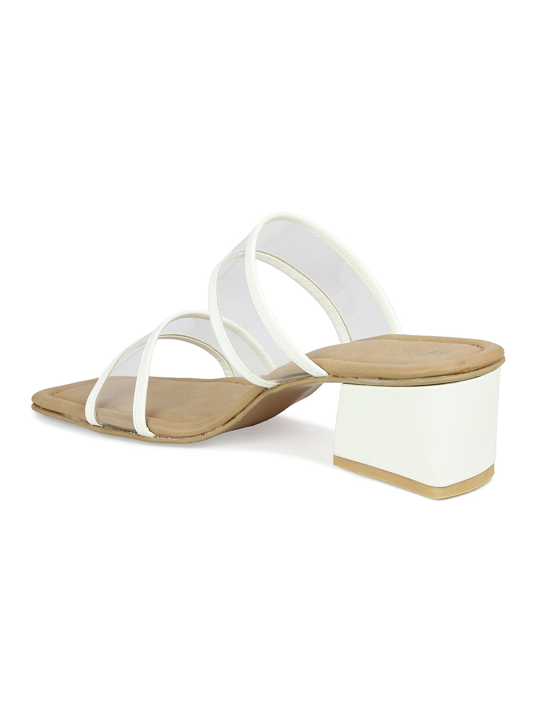 Translucent Vamp Straps  Minimalist Slide Sandal