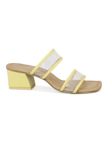 Translucent Vamp Straps  Minimalist Slide Sandal