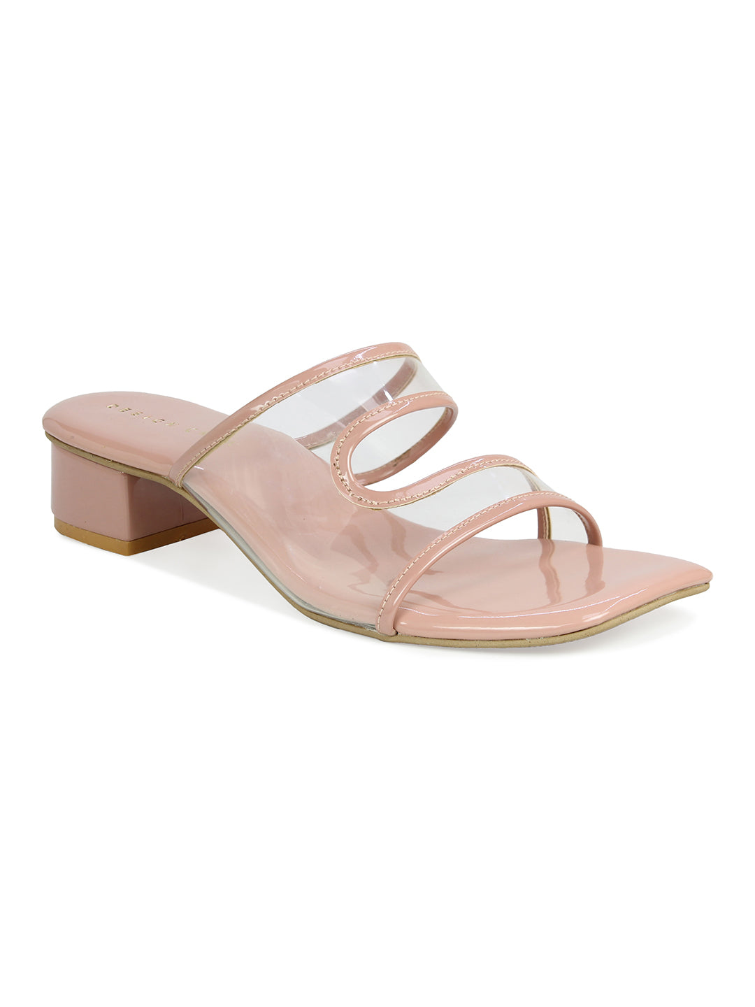 Translucent Vamp Strap Slide Sandal