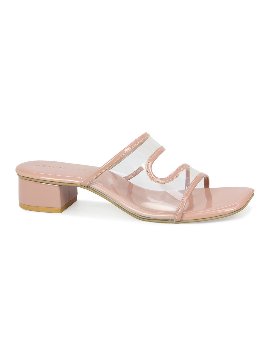 Translucent Vamp Strap Slide Sandal