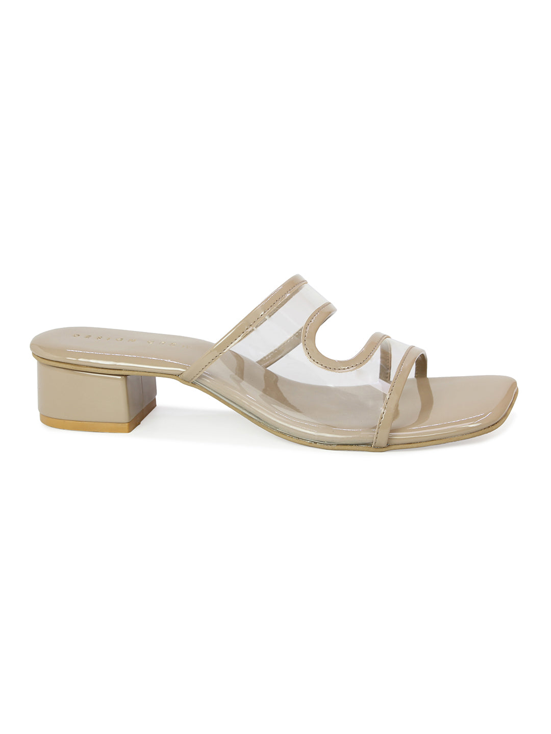 Translucent Vamp Strap Slide Sandal