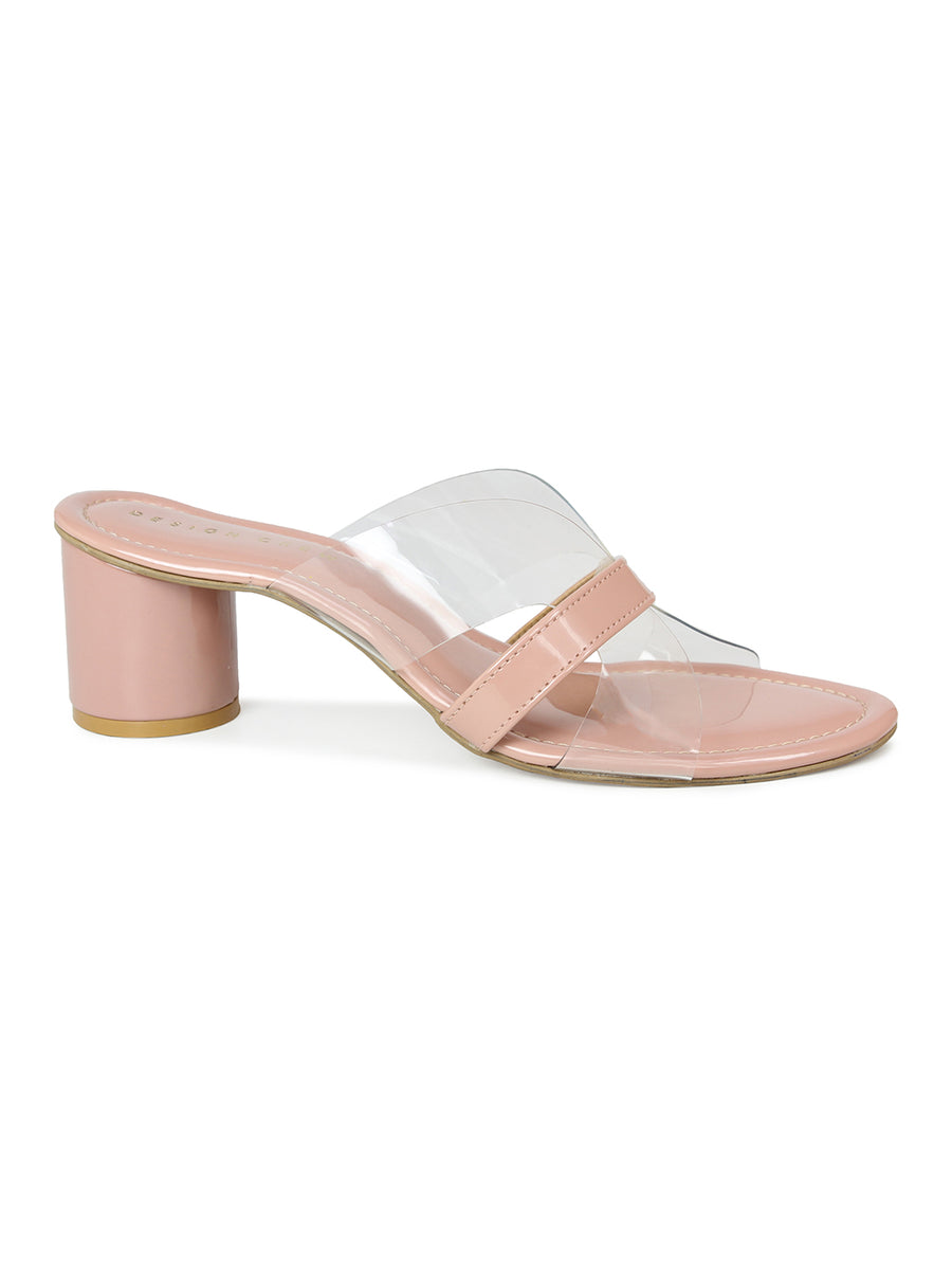 Translucent Vamp Strap Slide Sandal