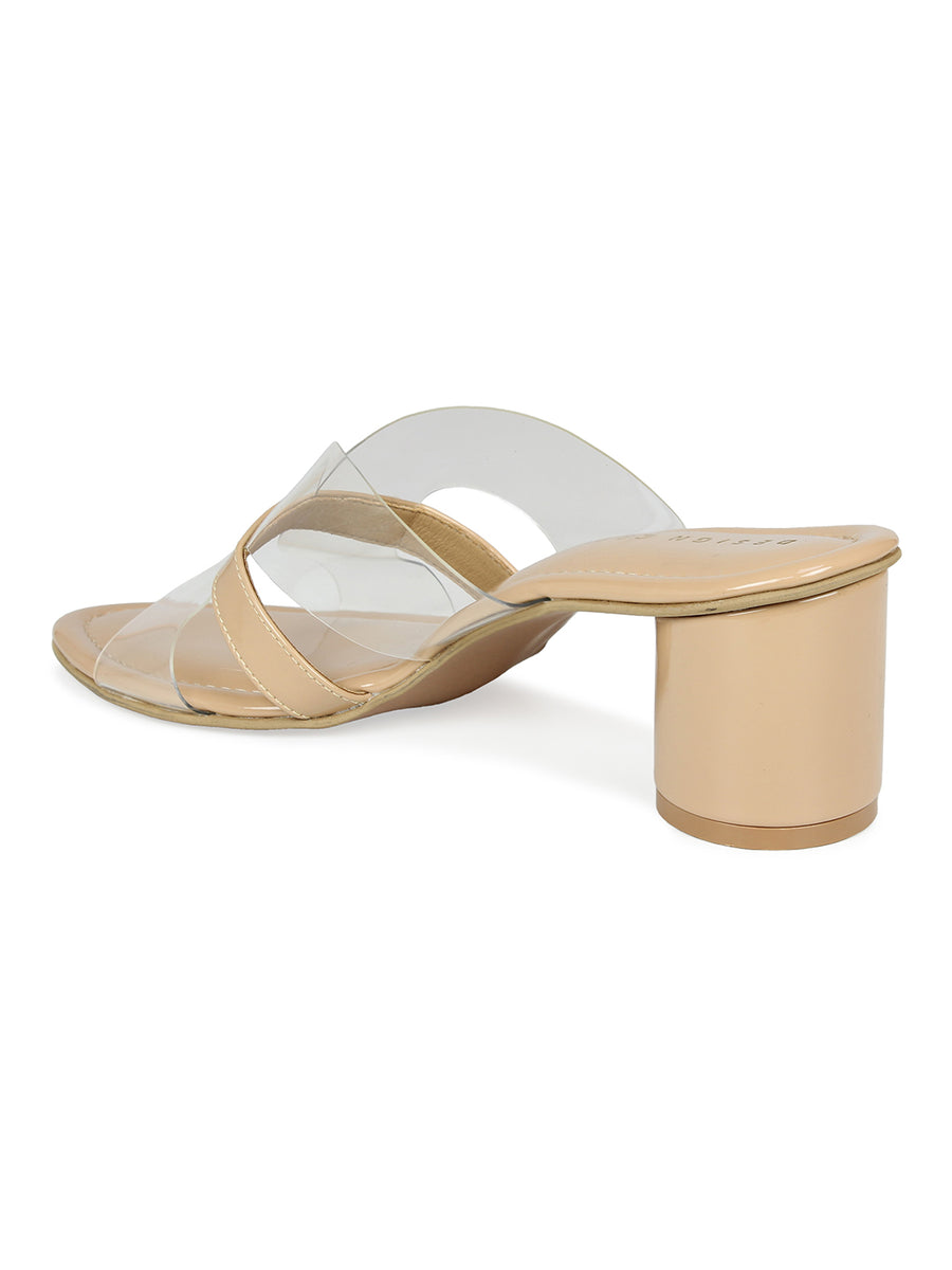 Translucent Vamp Strap Slide Sandal