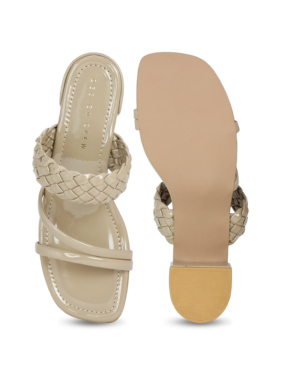 Braided Block Heel Slide Sandal | Design Crew
